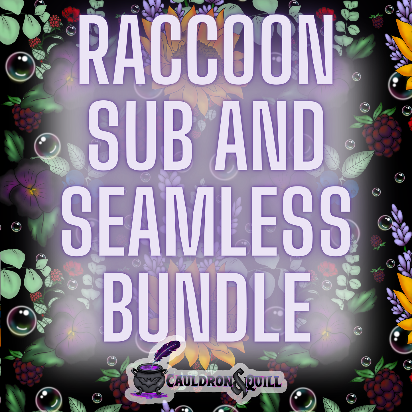 Raccoon Sub and Seamless Bundle