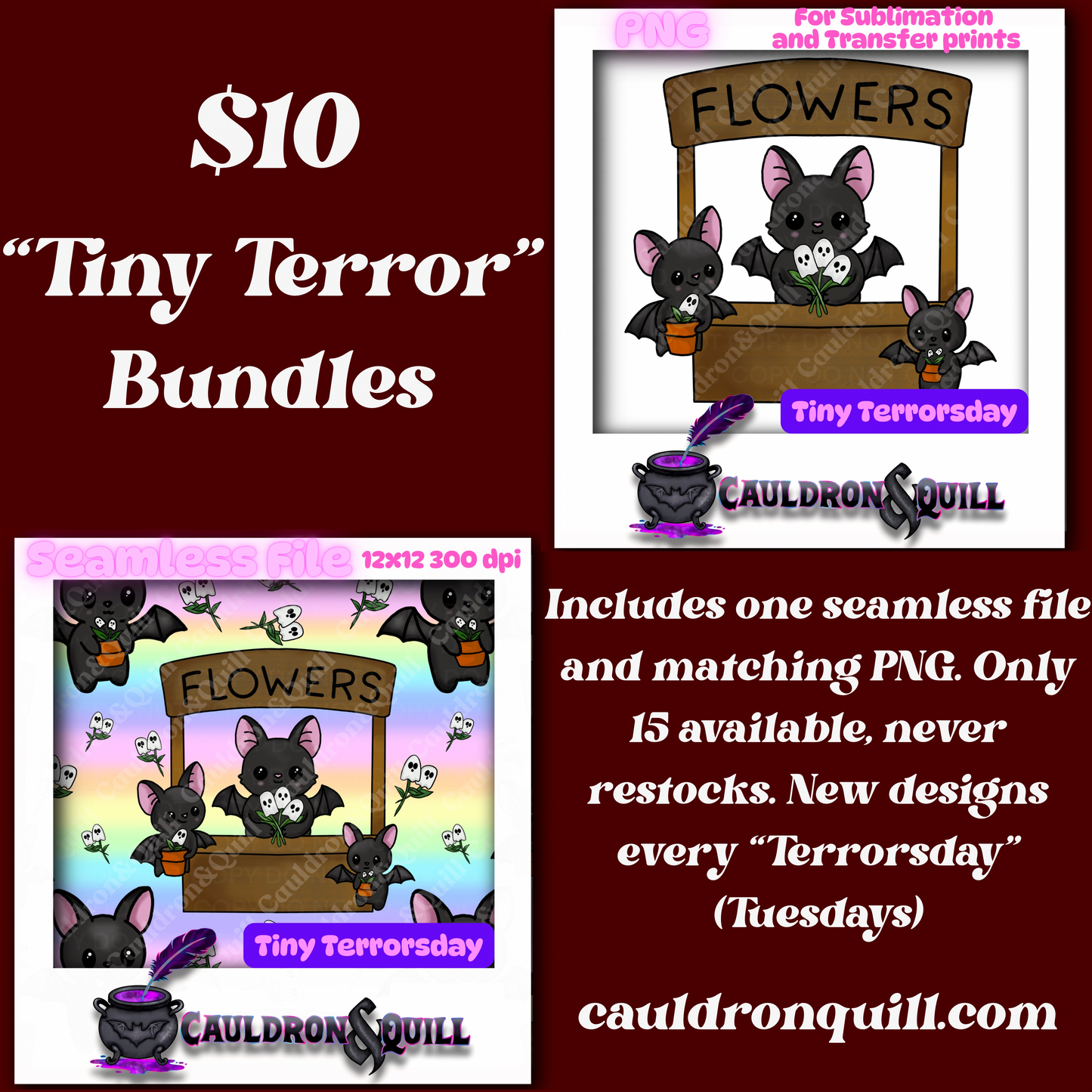Tiny Terror-Bat Flower Shop