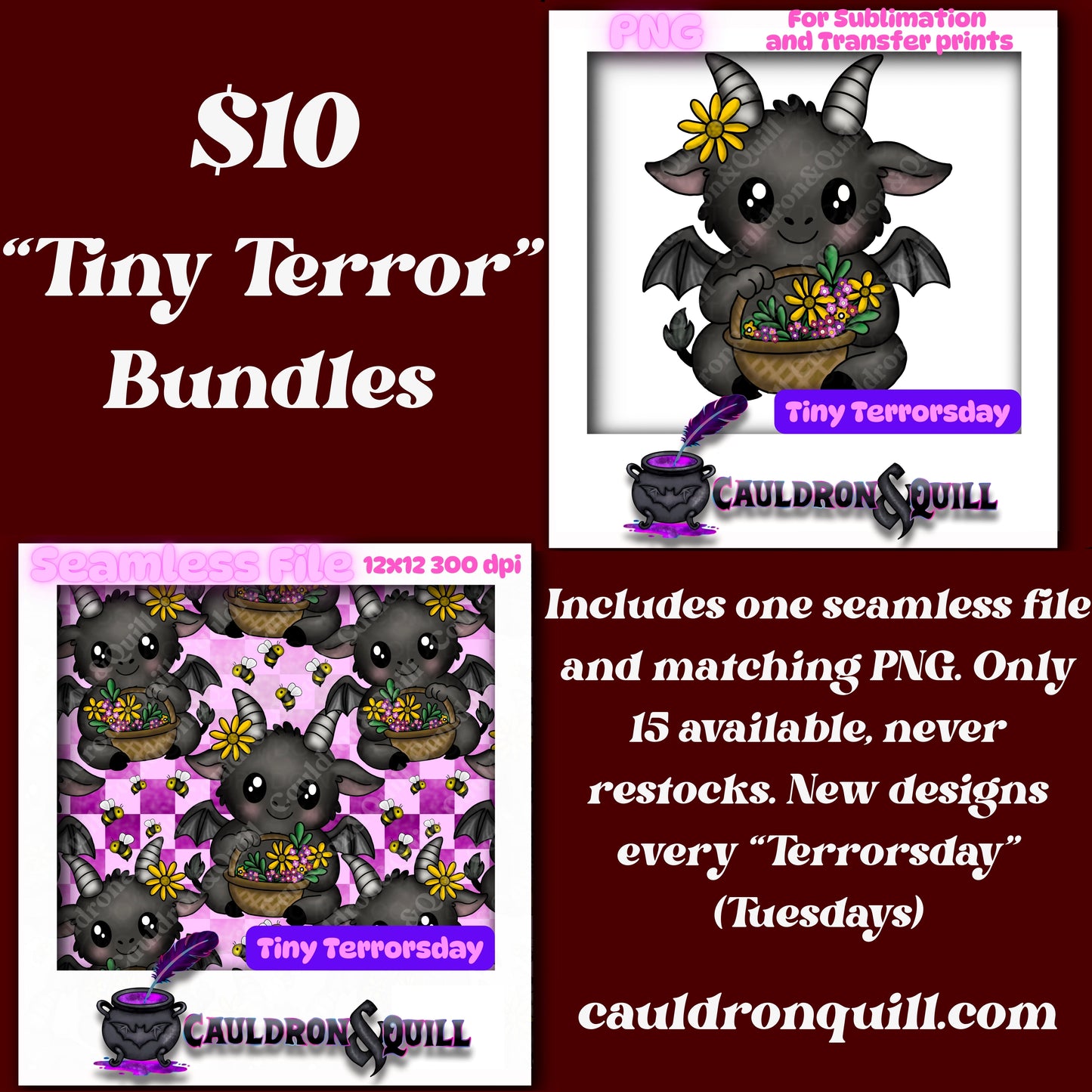 Tiny Terror-Floral Baphy
