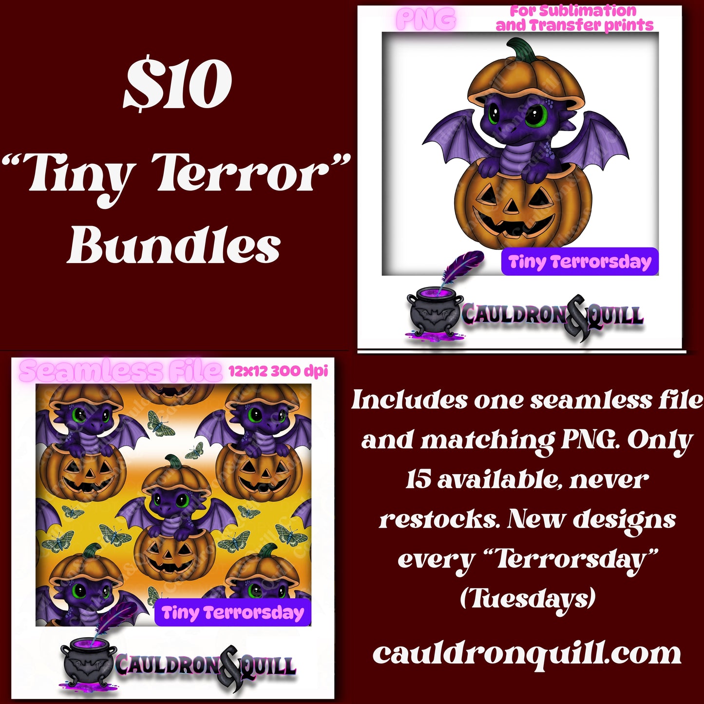Tiny Terror-Halloween Dragon