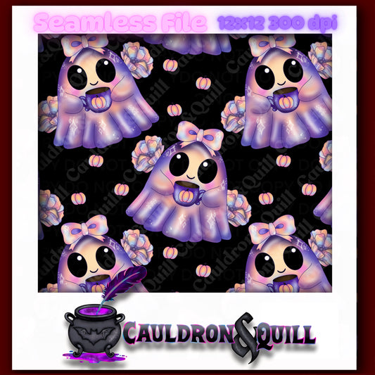 Pumpkin Ghostie Seamless