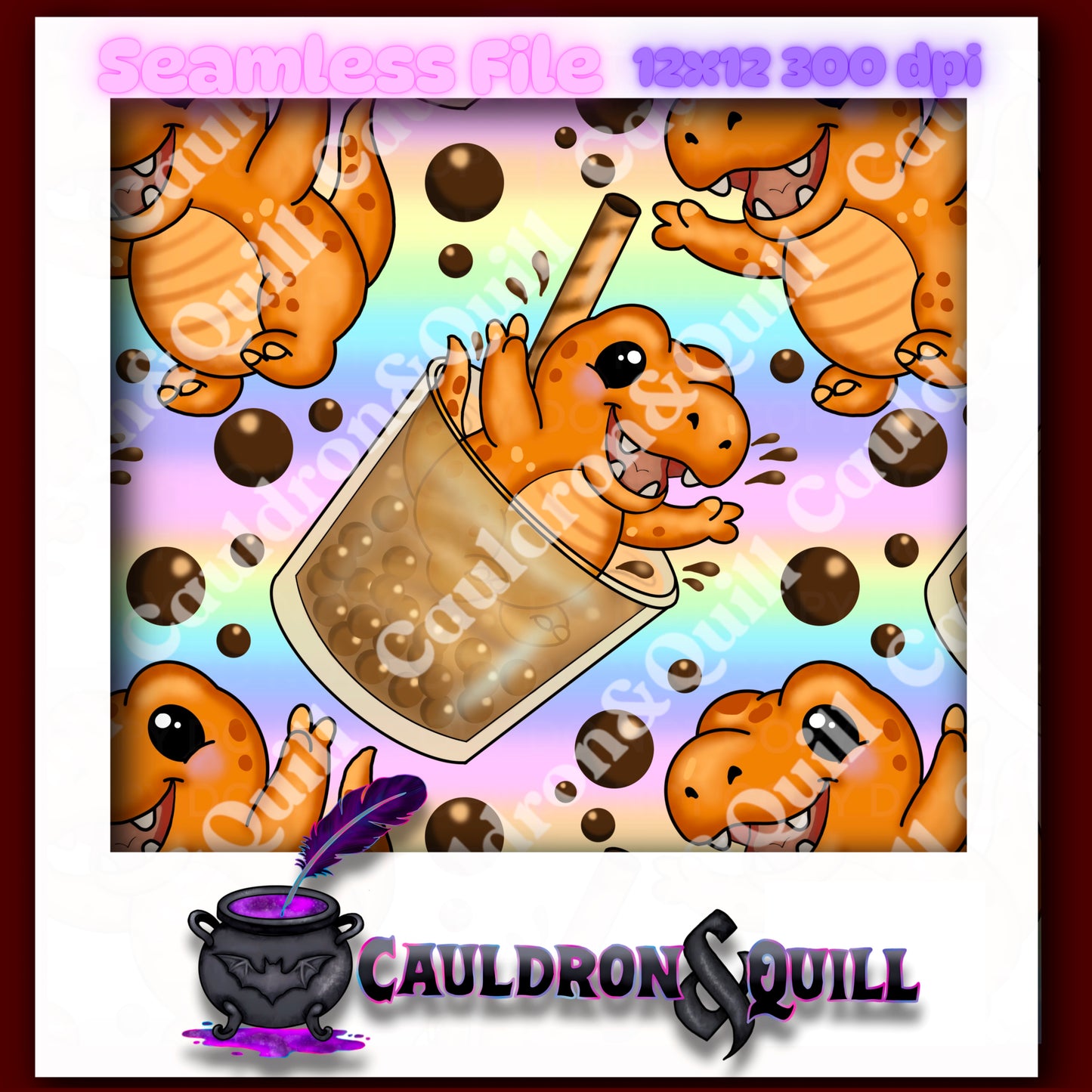 Boba Tea-Rex Sub and Seamless Bundle