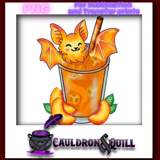 Peach Bat-Tea Sub and Seamless Bundle