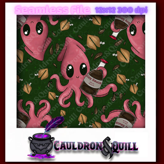 Ink Squid Soy Sauce Seamless