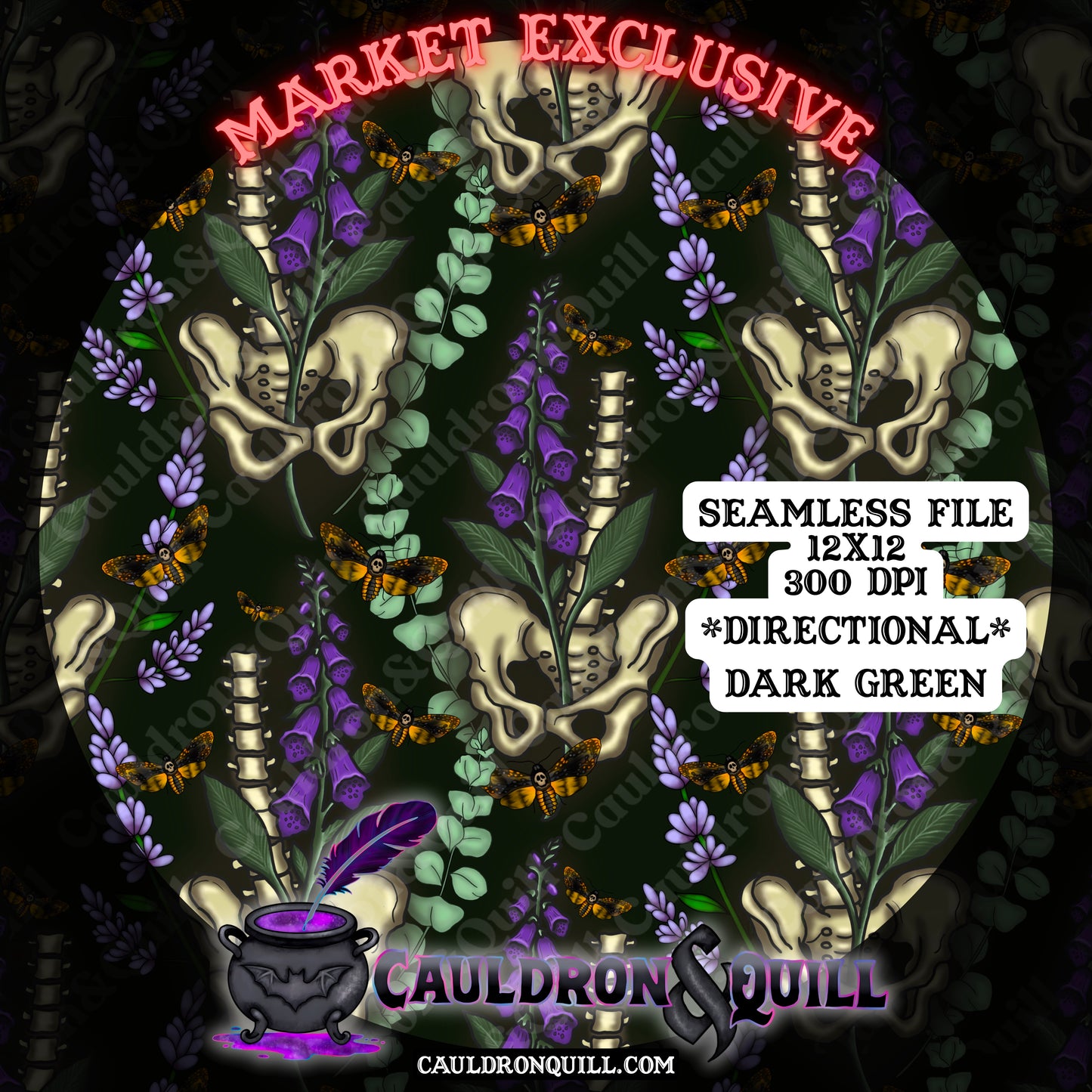 Deadly Plant Seamless-Foxglove (Directional)