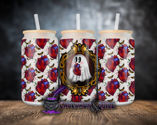 16 oz Ghost Heart Tumbler