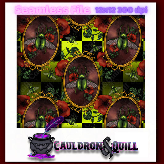Framed Beetle Seamless