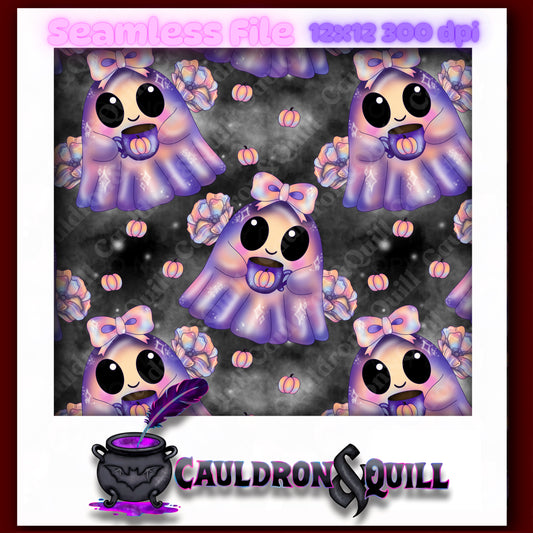 Pumpkin Ghostie Seamless